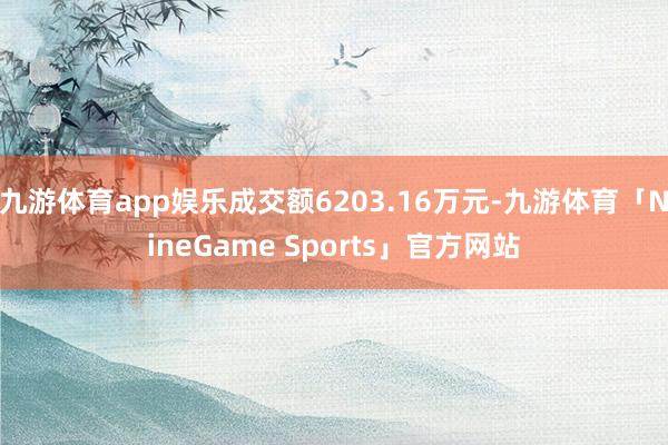 九游体育app娱乐成交额6203.16万元-九游体育「NineGame Sports」官方网站
