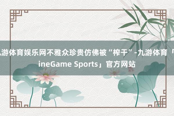 九游体育娱乐网不雅众珍贵仿佛被“榨干”-九游体育「NineGame Sports」官方网站