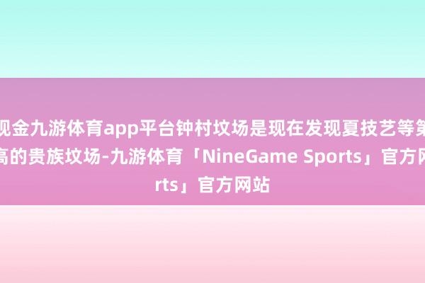 现金九游体育app平台钟村坟场是现在发现夏技艺等第最高的贵族坟场-九游体育「NineGame Sports」官方网站