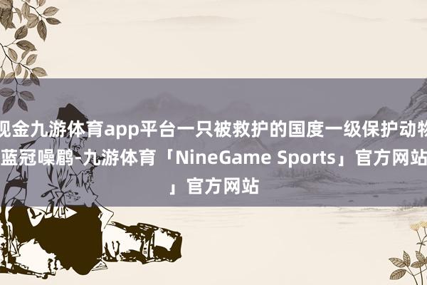 现金九游体育app平台一只被救护的国度一级保护动物蓝冠噪鹛-九游体育「NineGame Sports」官方网站